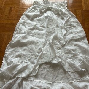 Chic White Linen Skirt